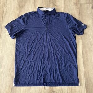 GREYSON Golf Polo Shirt Men 2XL XXL Navy Short Sleeve Performance Logo